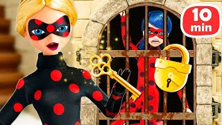 Storie di Ladybug giocattolo. Le avventure nel castello incantato. Video con i giocattoli Barbie