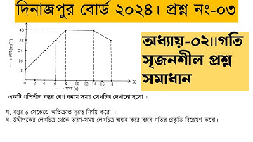 দিনাজপুর বোর্ড ২০২৪ || অধ্যায়-০২: গতি || বোর্ড সৃজনশীল প্রশ্ন সমাধান || NESAR