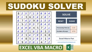 Excel Sudoku Solver VBA Macro Explained screenshot 3