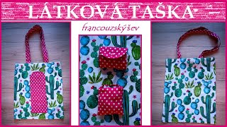 Jak ušít látkovou tašku s francouzským švem. DIY. How to sew a fabric bag.