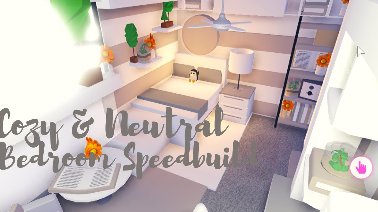 Cozy Neutral Bedroom Speedbuild Adopt Me Roblox Youtube - cute bedroom ideas roblox adopt me