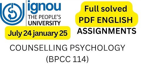 BPCC-114 SOLVED ASSIGNMENT 2024-25 ENGLISH || bpcc114 solve assignment ignou