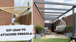 EASY MODERN PERGOLA DIY | Build a Pergola UK | Lean-to Attached Pergola | Shade Shannon