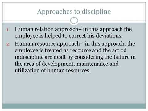 Objectives, Types and Approaches of Discipline