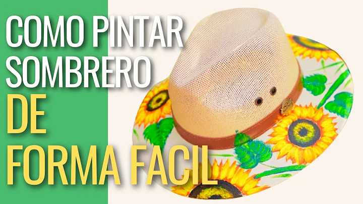 Pintando sombrero a mano con diseo de girasoles