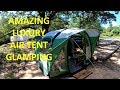 Gorgeous Glamping Air Tent Setup - Small Tent Kampa Brean 3   Cooper Lake