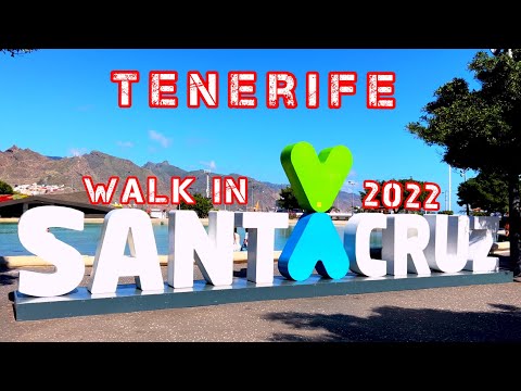 SANTACRUZ de Tenerife. Walk in Tenerife. Travel blog from Spain 4K