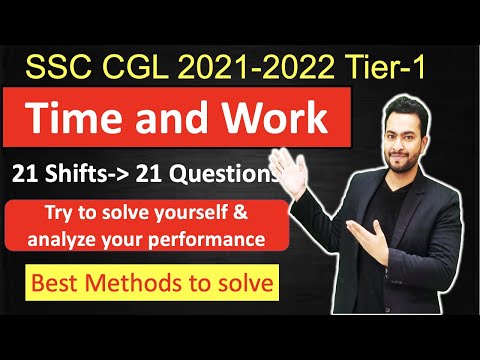 SSC CGL 2021-22 Tier-1 All time and work Questions| Analyse your preparation| Best methods