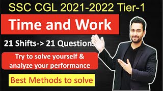 SSC CGL 2021-22 Tier-1 All time and work Questions| Analyse your preparation| Best methods screenshot 4