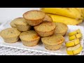 Bolinho de banana sem açúcar, sem leite e sem trigo - super fofinho