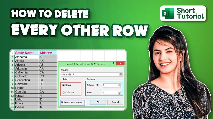 How to delete every other row in excel 2024 | Initial Solution