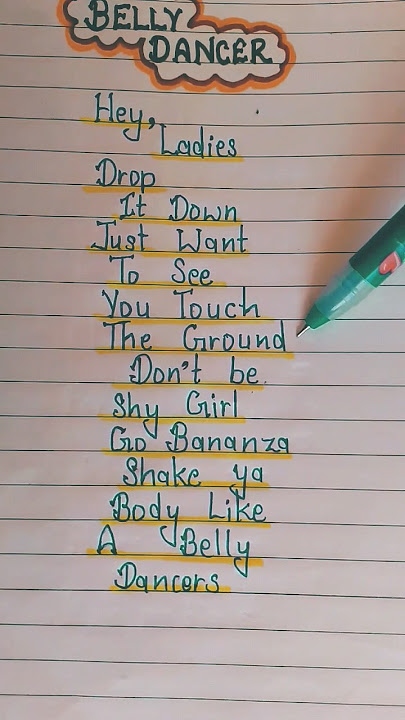 Bananza - Belly Dancer | Hey ladies, drop it down #lyrics
