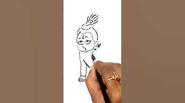 Little Krishna Drawing for Kids | Step by Step Easy Guide #shorts #ytshorts #drawing @easyartbypg