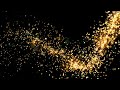 Golden Glitter Flight With Sparkling Light Christmas Background Video Free Stock Footage 