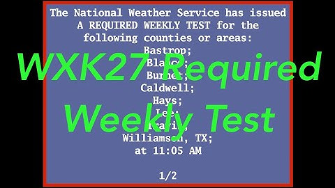 EAS Reenactment Mock: EWX Warning Alarm Test on WXK27