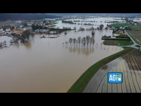 Maltempo Vicenza, esonda il fiume Bacchiglione: le immagini dal drone