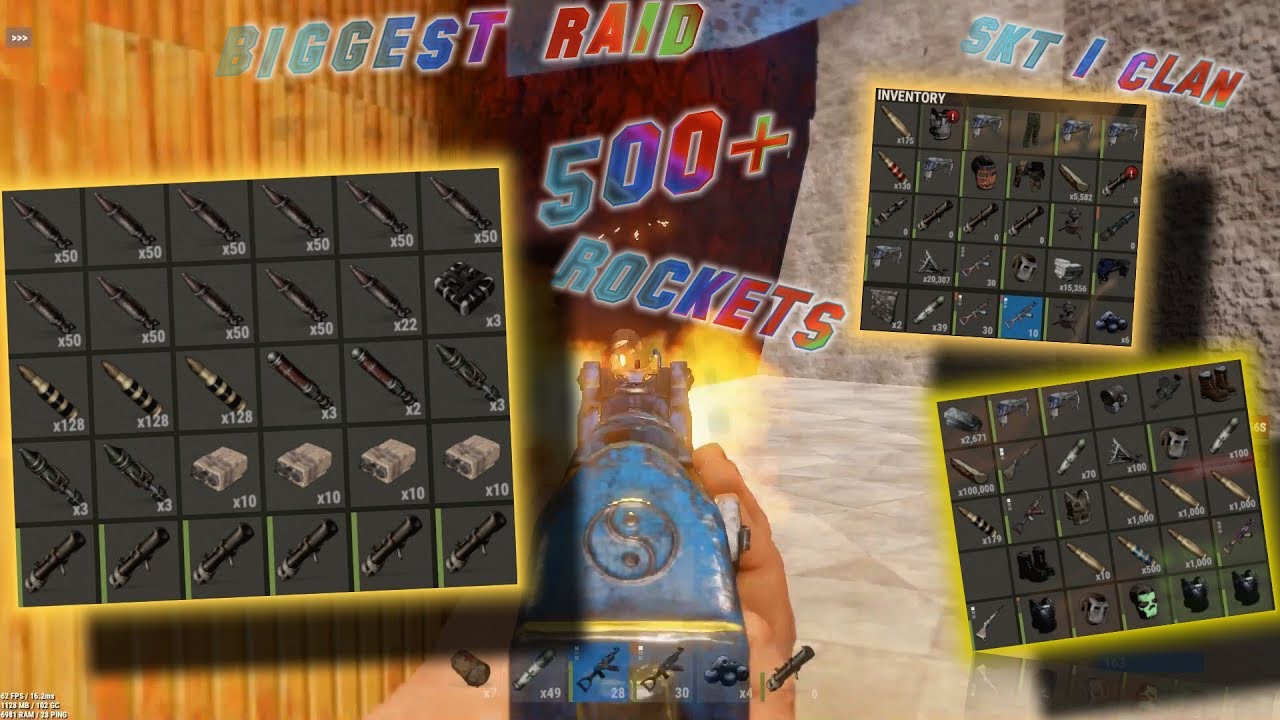 Biggest Raid HNO & GOOF with 500+ Rockets [RUST - ITA] - YouTube
