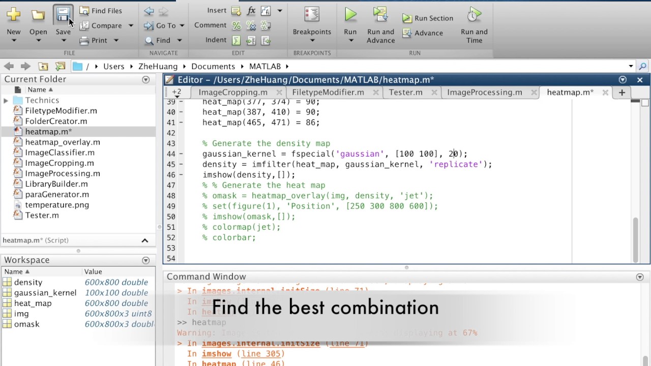 Demo for creating the simple heat map in matlab - YouTube