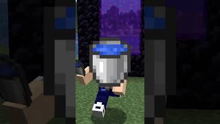 O JEITO DEFINITIVO de Fazer Portal do Nether com Balde de Água 🔥 #minecraft #shorts #viralshorts