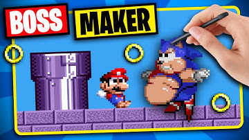 I made Sonic XL a Boss Fight?! - Mario Boss and Enemy Maker?! (Mario Multiverse)