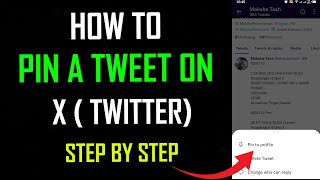 how to pin a tweet on twitter profile ( Twitter )