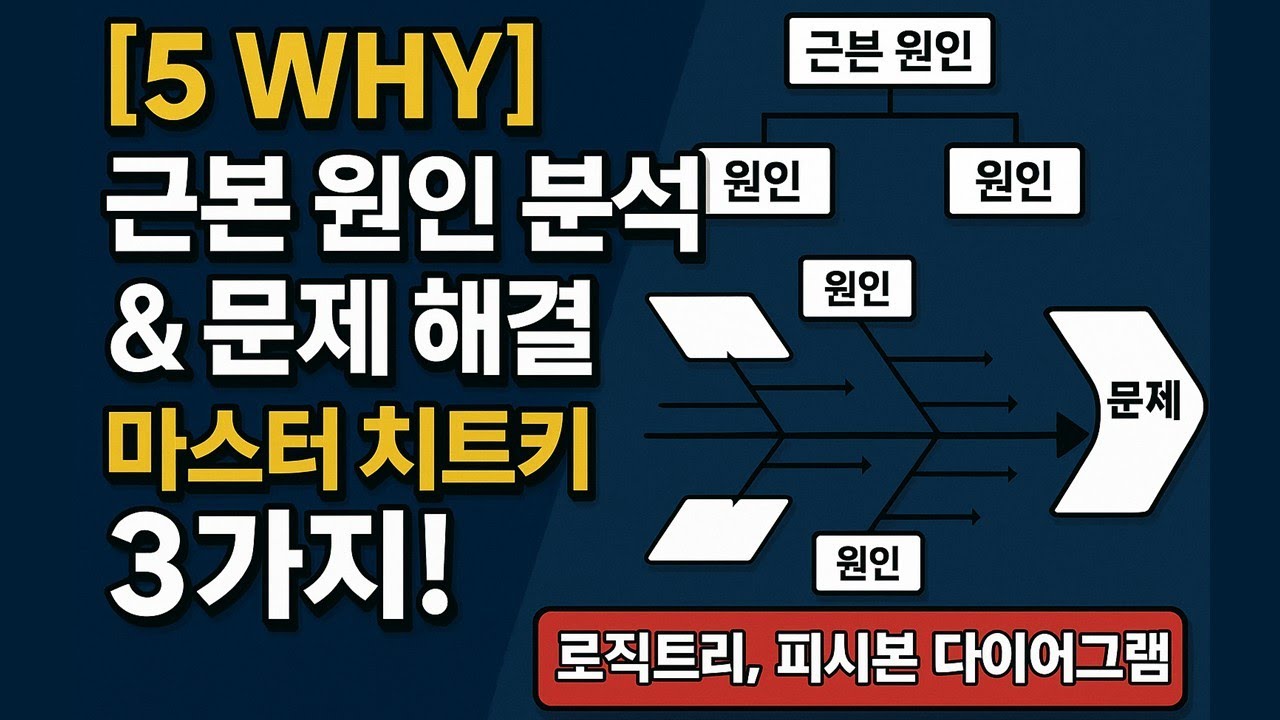 [5 Why] 근본 원인 분석&문제 해결 마스터 치트키 3가지! (로직트리, 피시본 다이어그램) - YouTube