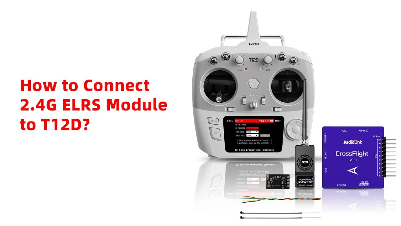 Как подключить модуль 2.4G ELRS к T12D?