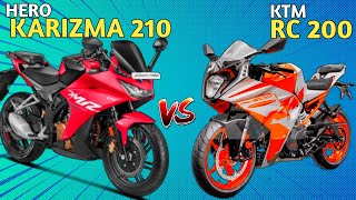 Hero Karizma 210 vs Ktm Rc 200 ||| Xmr 200 vs rc 200 @vehicle8950