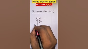 Prime Factorization of 105 #maths #math #factorize #primefactorisation