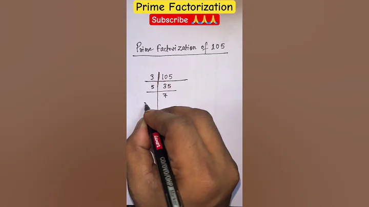 Prime Factorization of 105 #maths #math #factorize #primefactorisation