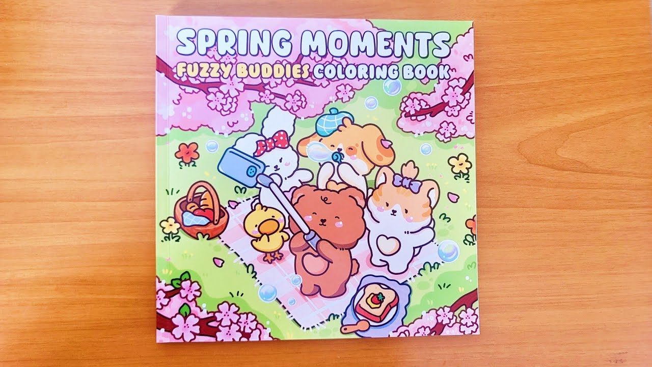 Spring Moments coloring book flip through - YouTube