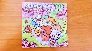Spring Moments coloring book flip through