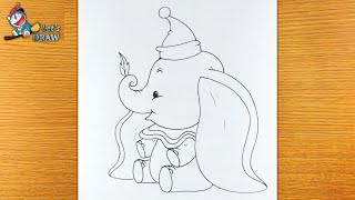 How to Draw Dumbo | Easy Step-by-Step Drawing Tutorial for Kids