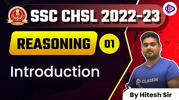 SSC CHSL 2022-23 | Reasoning by Hitesh Sir | Introduction