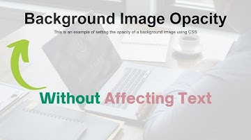 How to Change Background Image Opacity with HTML & CSS | Opacity in CSS