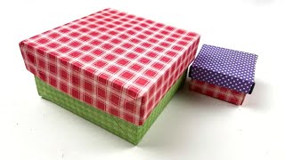 Square Gift Box with Lid | Origami - 1086