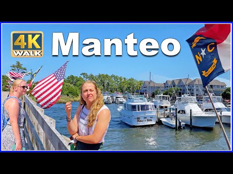 【4K】WALK MANTEO ( Outer Banks ) North Carolina NC USA Travel