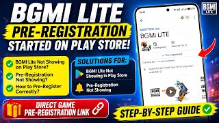 BGMI LITE PRE-REGISTRATION STARTED 🔥 | 100% SOLUTION for All Problems | BGMI LITE Direct Link