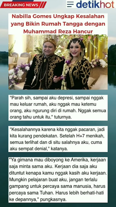 Rumah Tangga Nabilla Gomes & Mihammad Reza #artist #viral #nabilla #gomez #muhammad #reza #netizen