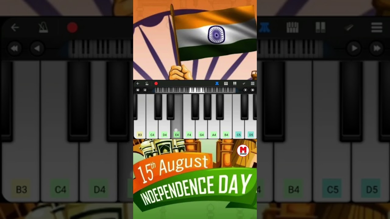 Sare jahan se acha piano Independence day 