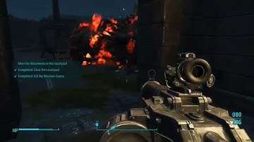 Fallout 4 using the Steam Controller - Taking the Castle with the Minutemen.