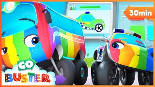 The Surprise Paint Job | Go Buster  Bus Cartoons & Kids Stories