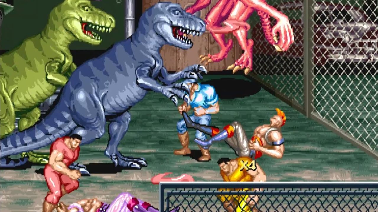 Cadillacs and Dinosaurs,Triassic version,all dinosaurs,Arcade games1992