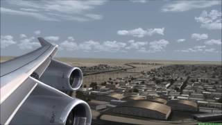 Boeing 747-400 landing at Dubai Airport [FSX]