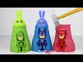 Satisfying Video | Mixing PJ Masks in Kinetic Sand with eyes | Satisfying ASMR Video