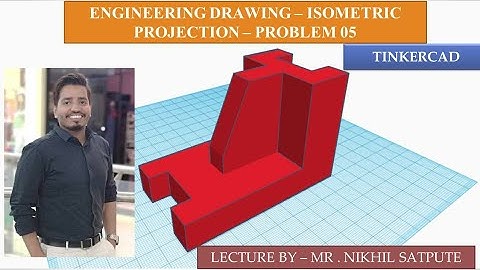 Engineering Drawing | Isometric Tinkercad Problem 5| Easy Drawing Techniques | Learn with nikhil
