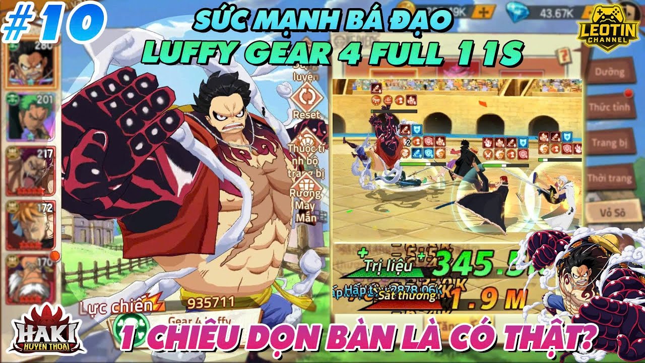 HAKI HUYỀN THOẠI - #10 NẠP 10M ÚP VỎ SÒ CỰC CHÁY - VÌ SAO LUFFY GEAR 4 11S CHƠI TỚI LATE GAME