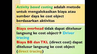 Mengenal Proses Activity Based Costing Part 1/7