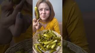 Eat Pickled cucumber,My mom's recipe Very delicious 😋