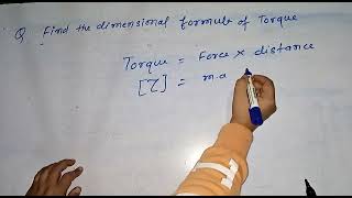 Physics 11 | Units and Dimensions | NEET | IIT Jee| Dimensional formula Torque.